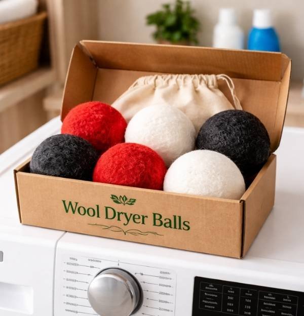 Eco-friendly organic wool dryer balls for wholesale, handmade in Nepal.