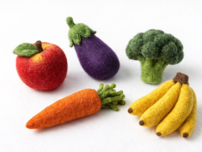 felt ruit and vegetables